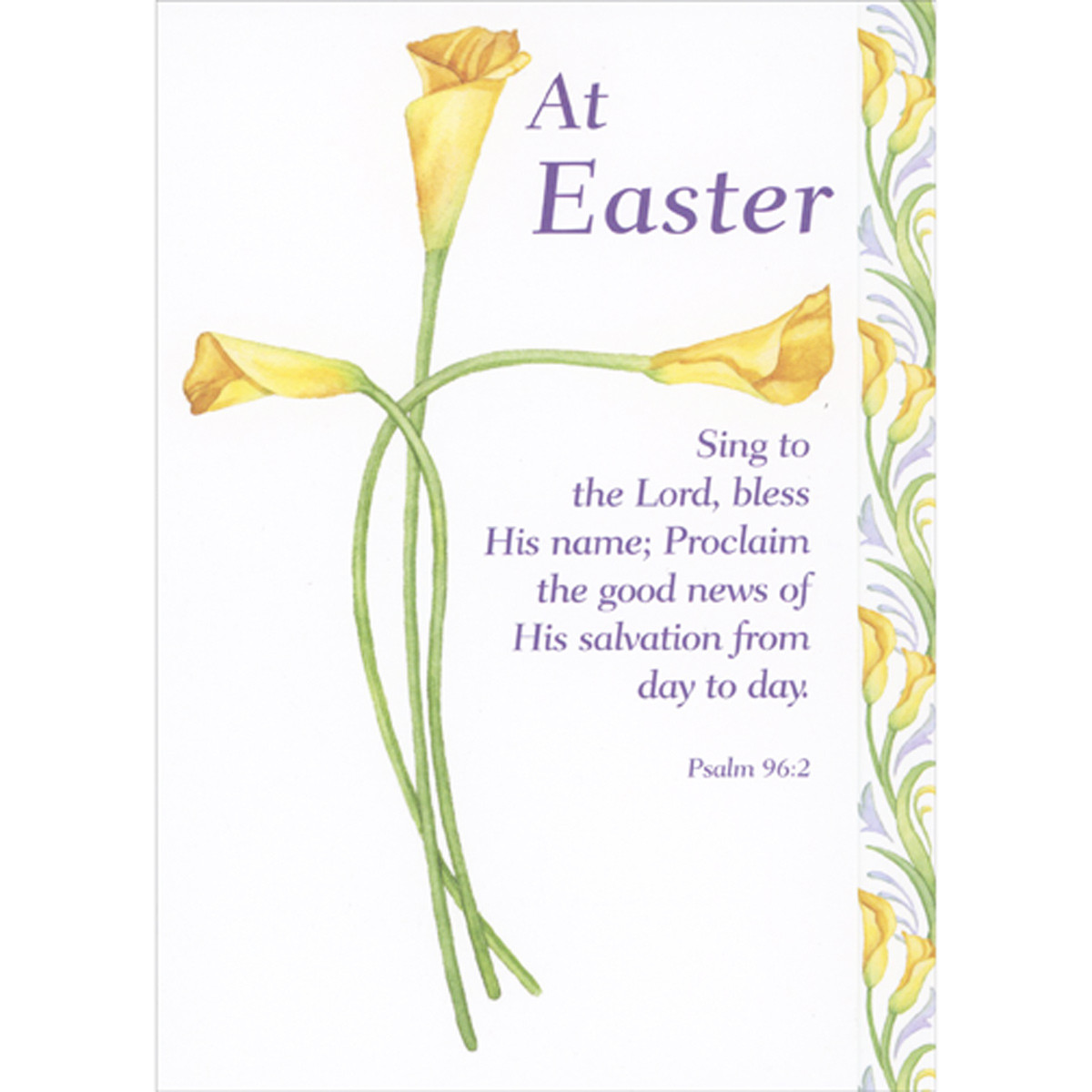 Cross of Yellow Flowers: Sing to the Lord Scripture Verse Religious ...