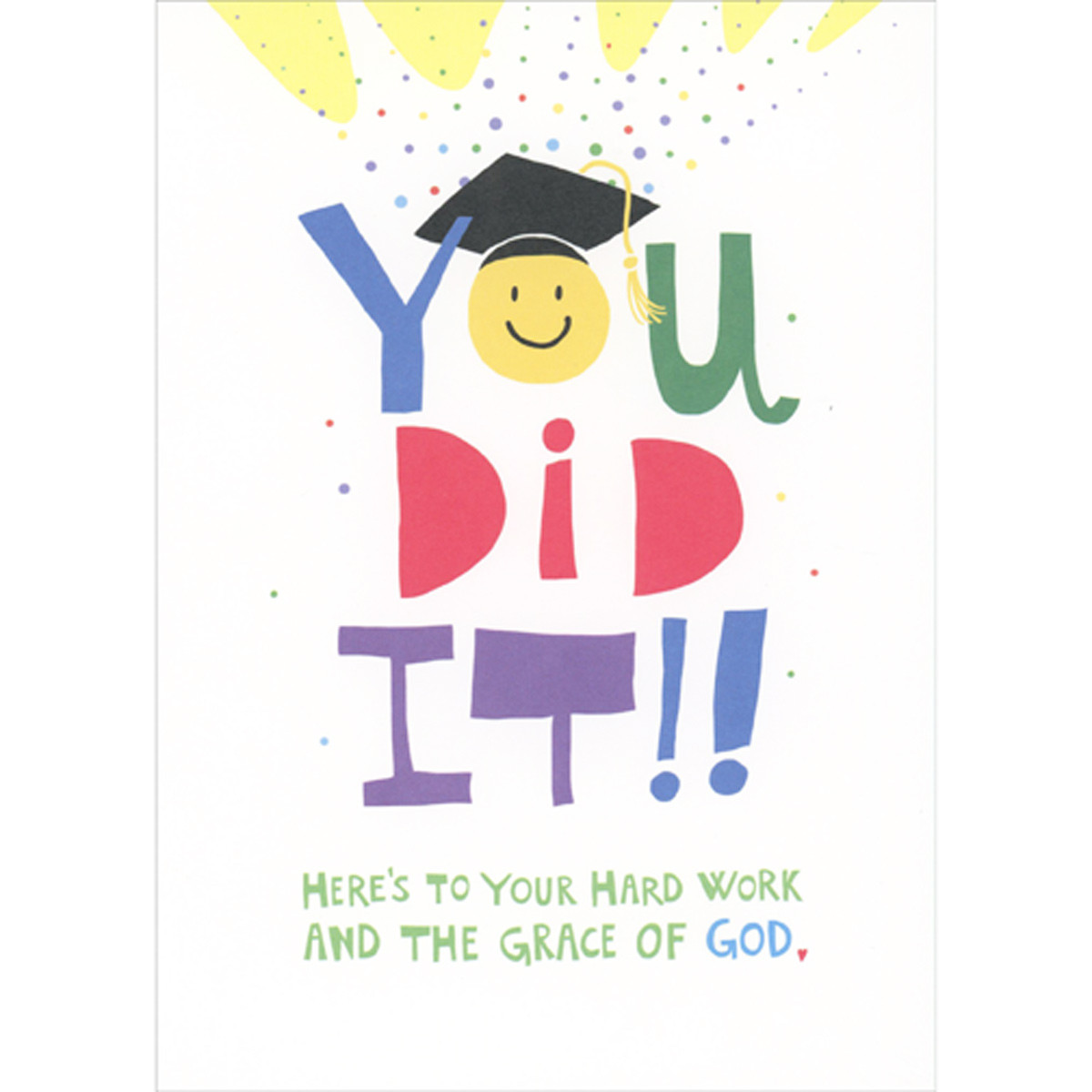 You Did It Smiley Face: Here's to Your Hard Work Religious