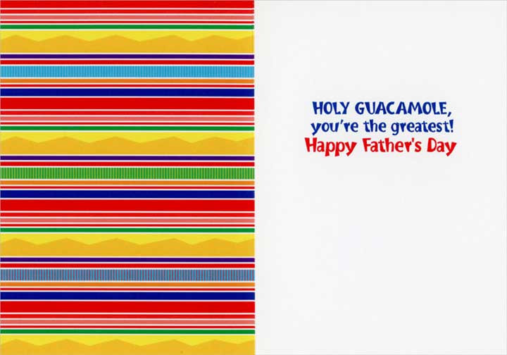 Groundhog Eating Chip and Guac Funny / Humorous Father's Day Card