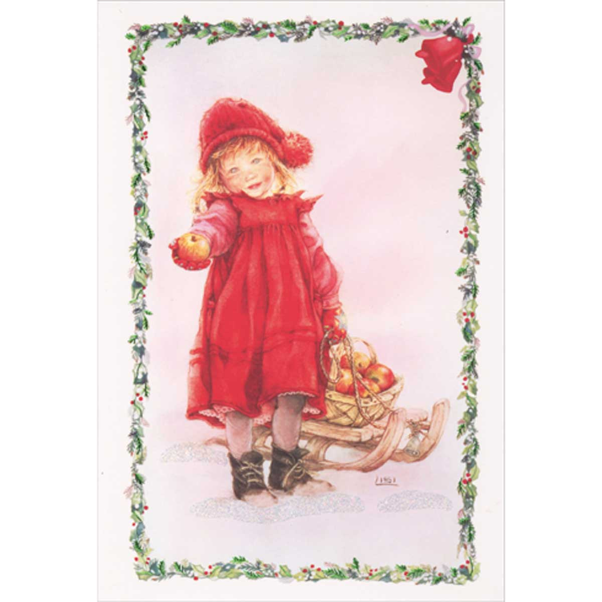 christmas card dress Pictura – Apple Girl ap21Idx:18135 stamped cards per box Alison Brie performing Santa Ebay Size:1X/16
