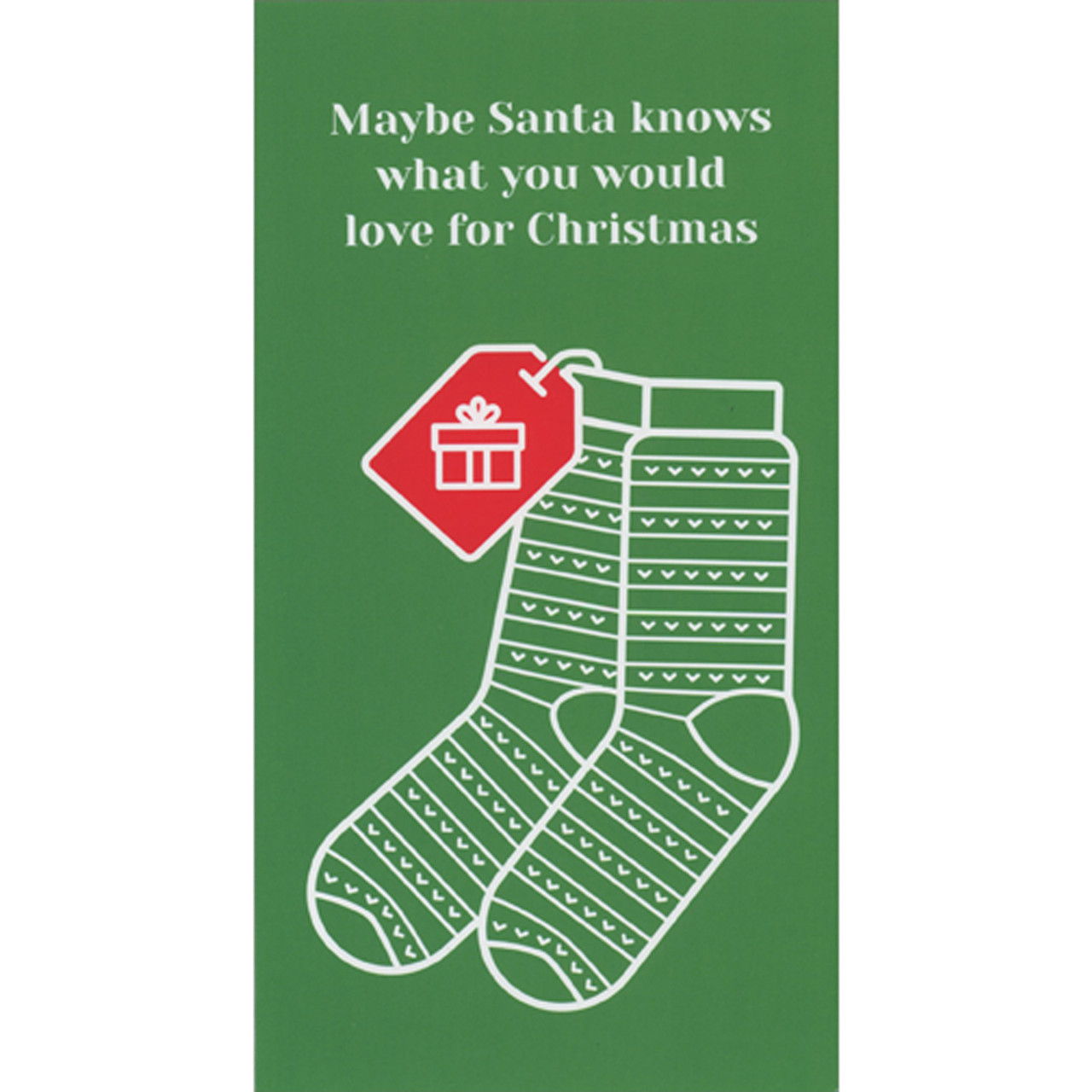 maybe-santa-knows-what-you-would-love-socks-with-red-tag-money-holder-gift-card-holder-christmas-card-papercards-com for Free Printable Christmas Sock Exchange Invitation Maybe Santa Knows What You Would Love: Socks with Red Tag Money Holder / Gift Card Holder Christmas Card | PaperCards.com for Free Printable Christmas Sock Exchange Invitation