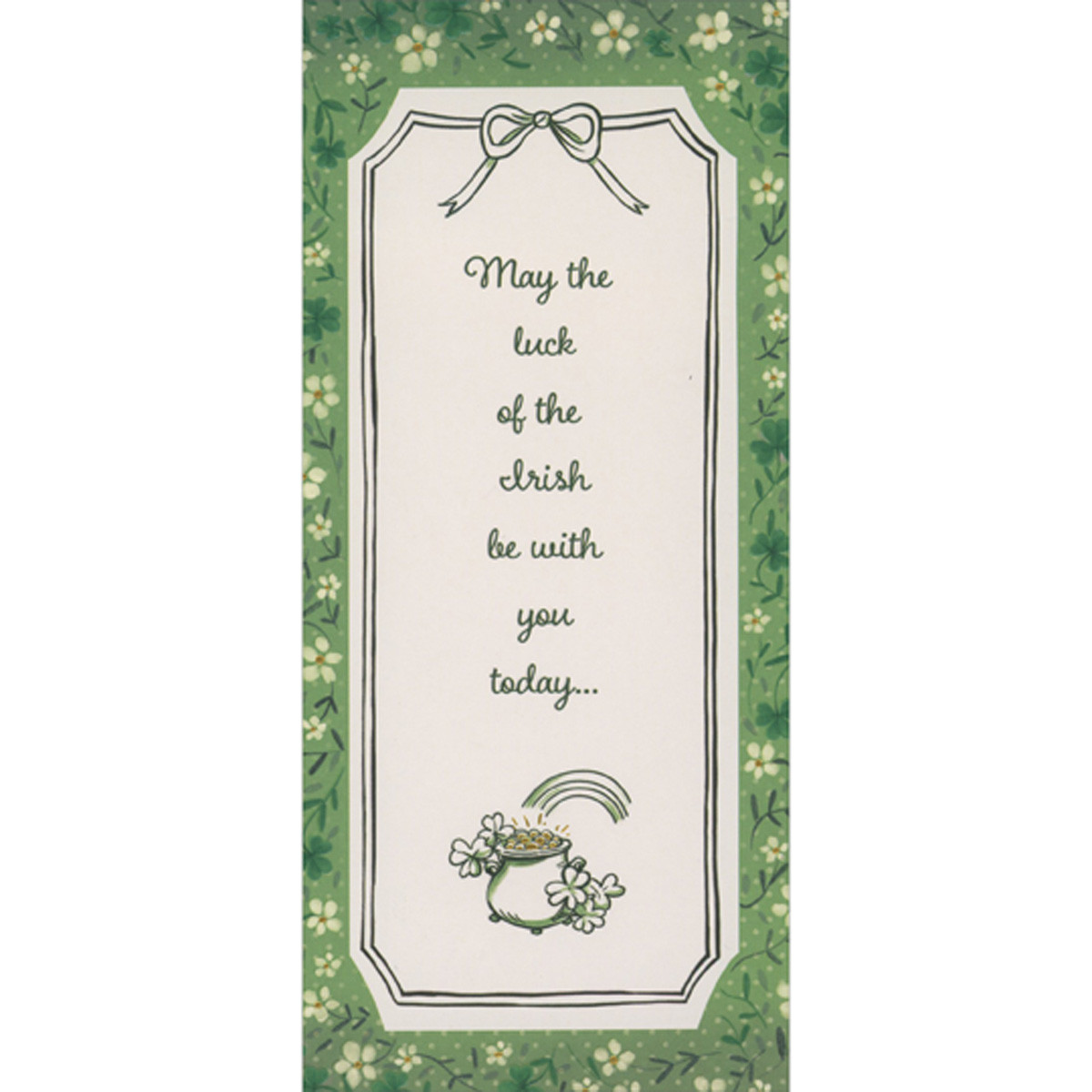 May the Luck of The Irish Be With You Today Money Holder / Gift Card Holder St Patrick's Day Card