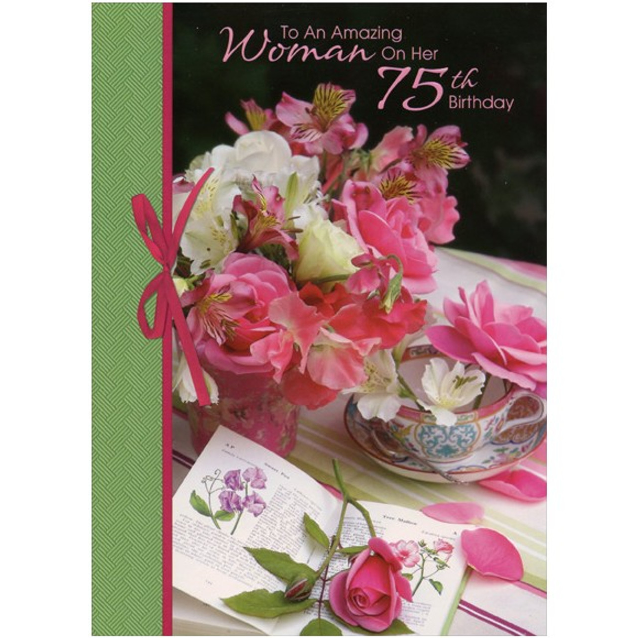 Amazing Woman Flowers on Table: 75th Birthday Card | PaperCards.com amazing-woman-flowers-on-table-75th-birthday-card-papercards-com