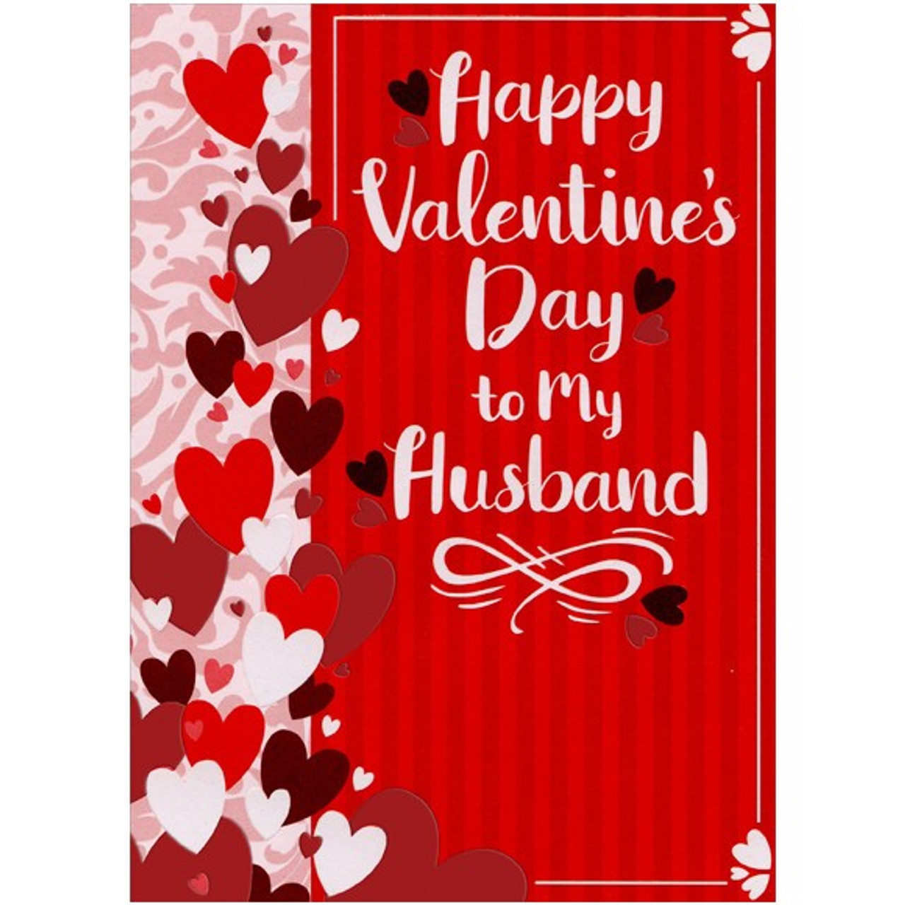 Hearts and Vertical Stripes: Husband Valentine's Day Card ...