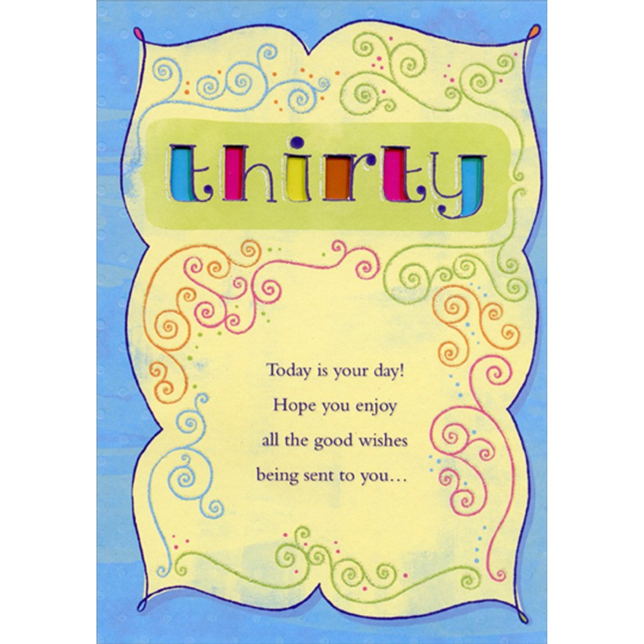 Colorful Paper Letters Birthday Card