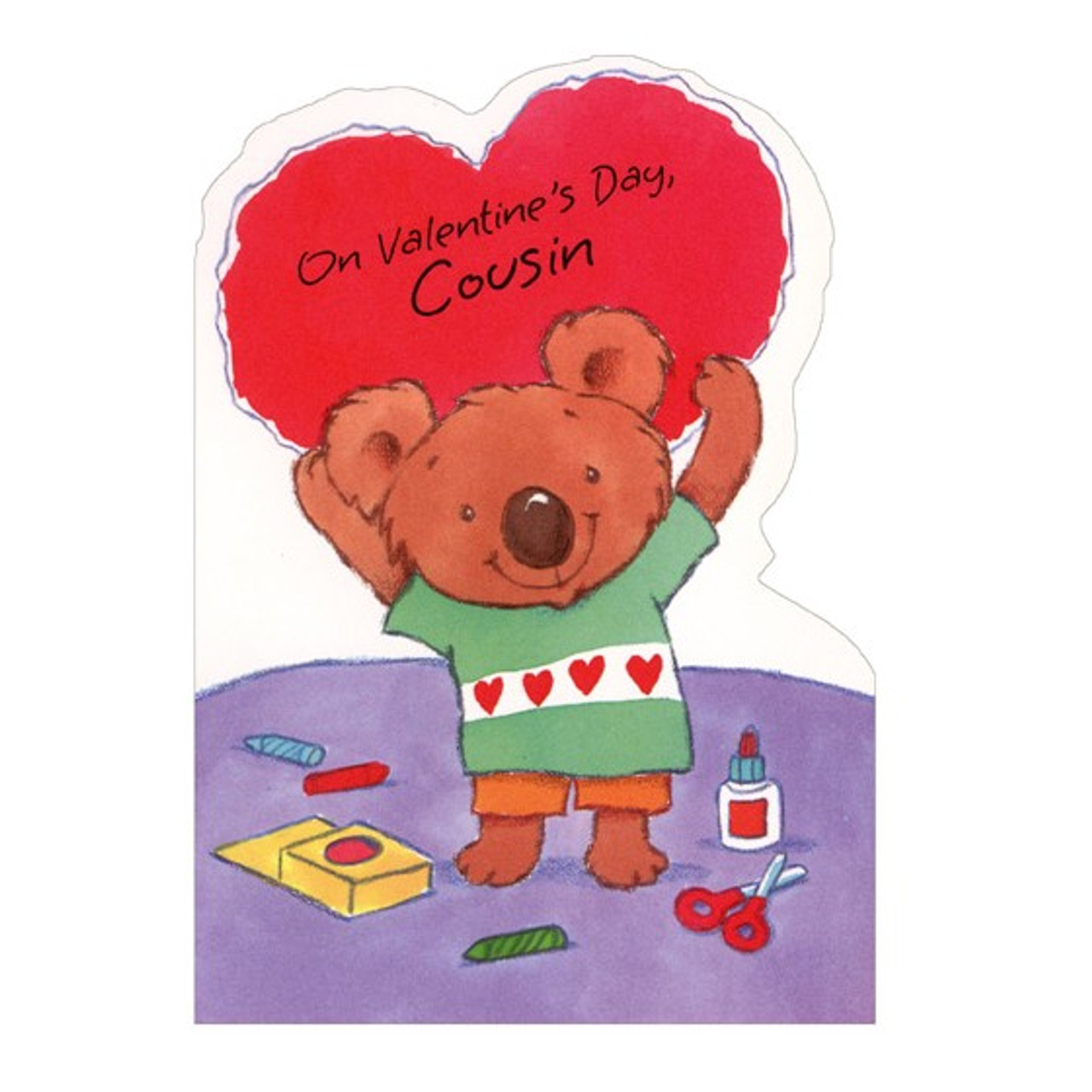 Crafty Koala Holding Heart: Cousin Valentine's Day Card ...