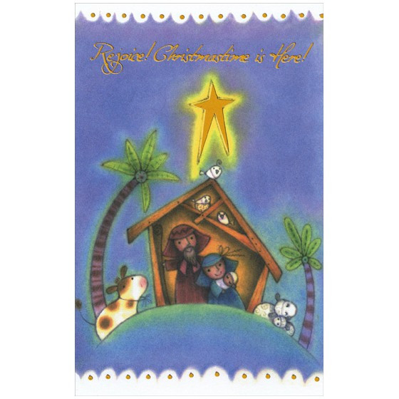 Manger Christmas Card Printable