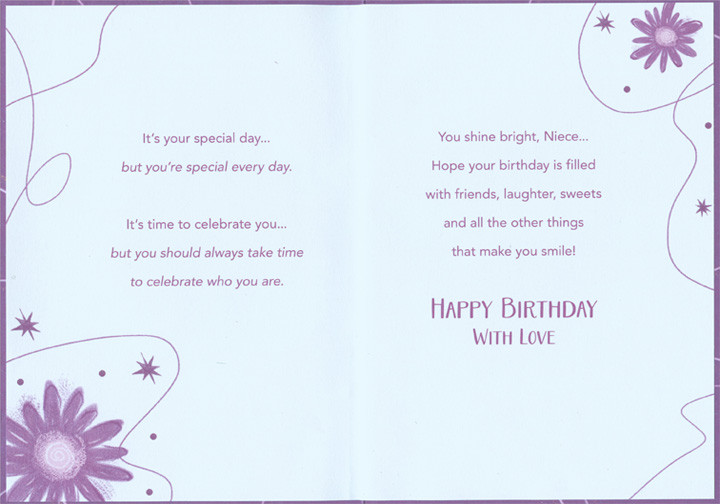 WHITE COTTON CARDS Handgefertigte Geburtstagskarte Für Nichte - Glitzernd, 16x16 Cm, Mit Umschlag, Personalisierbar