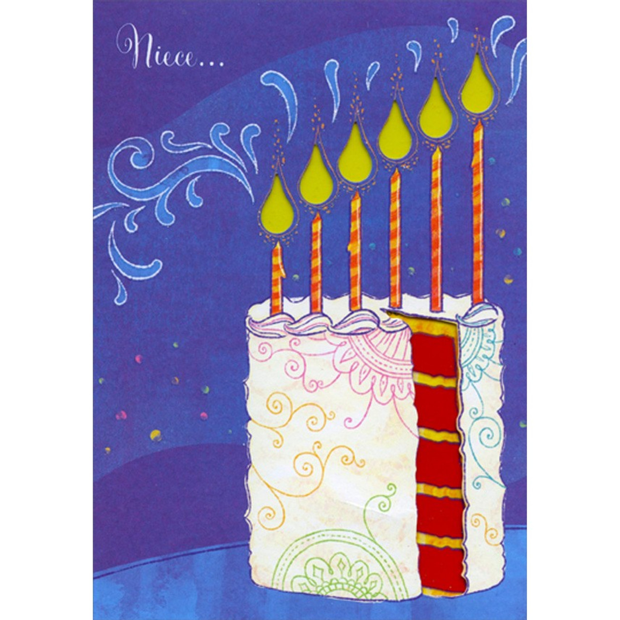 Birthday cake with flaming candles hi-res stock photography and images -  Alamy