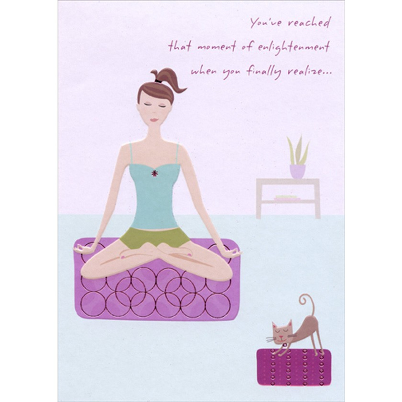 Moment of Enlightenment : Woman Doing Yoga Funny : Humorous Feminine  Birthday Card for Her : Woman : Women
