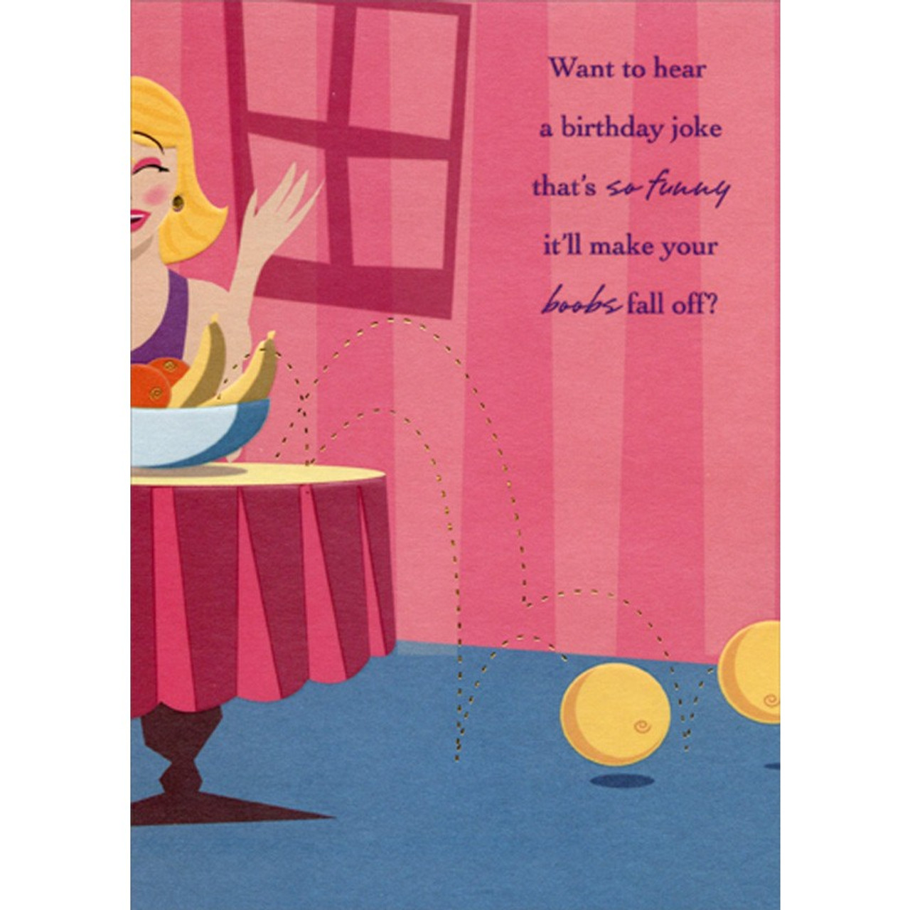 Saggy Boob: Funny Blank Greeting Card for Women