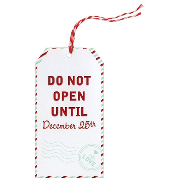 do not open until dec 25 package of 16 christmas gift tags