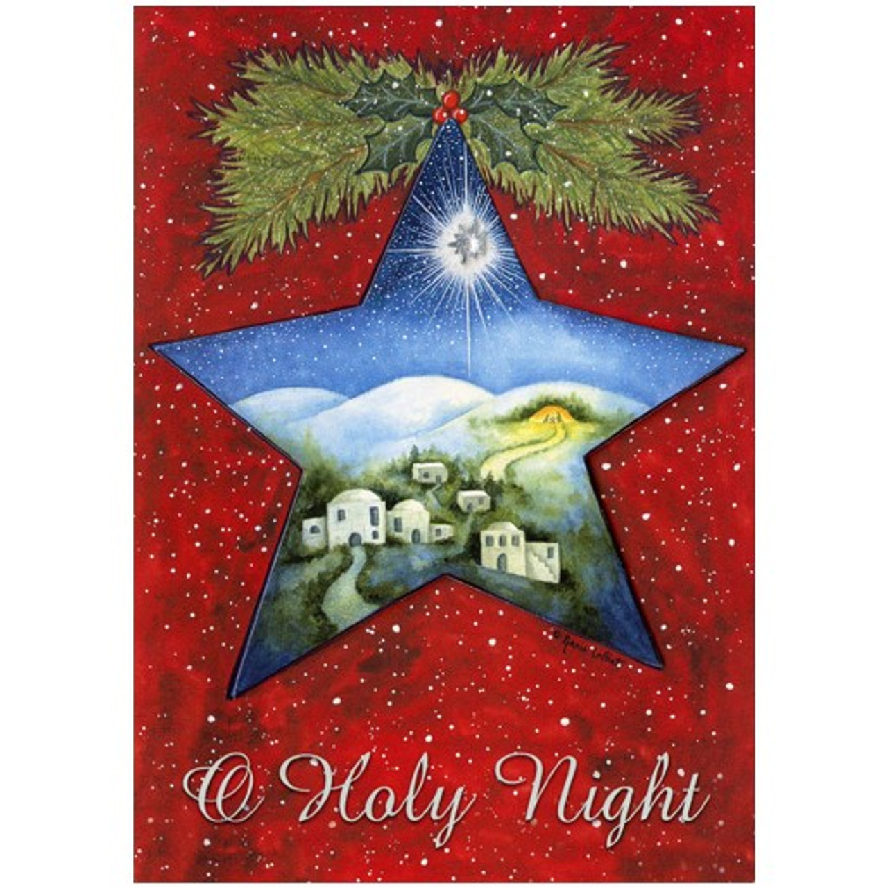 O Holy Night Lyrics Christmas Art Print – Paper House Print Shop