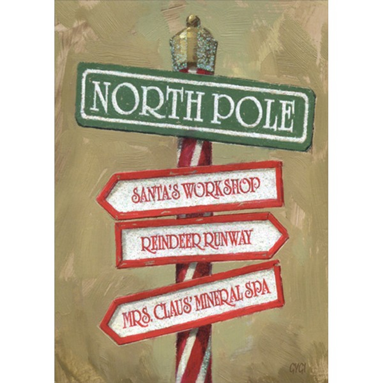 santas workshop north pole sign