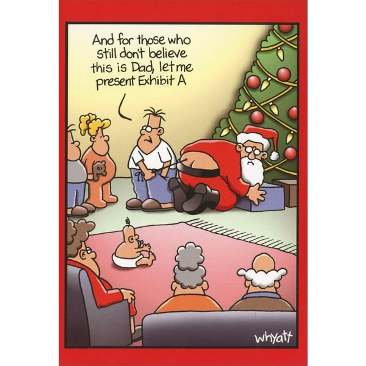 Exhibit A Box of 12 Funny / Humorous Christmas Cards