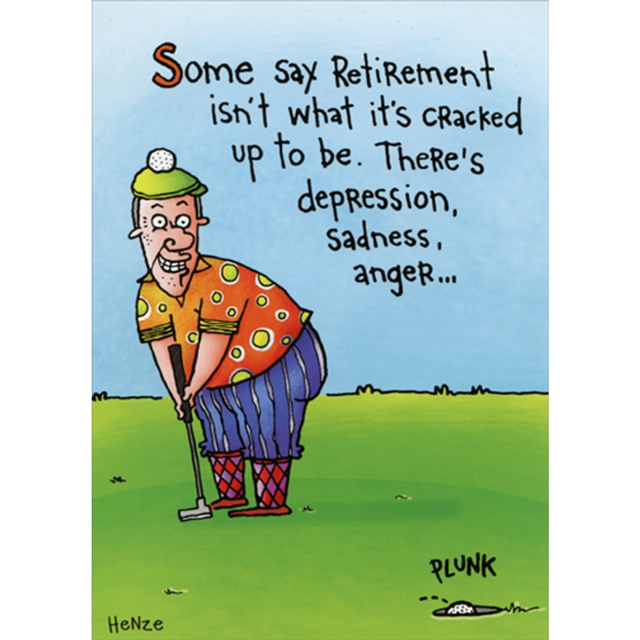 Retired Man Golfing Funny / Humorous Retirement Card For Him / Man