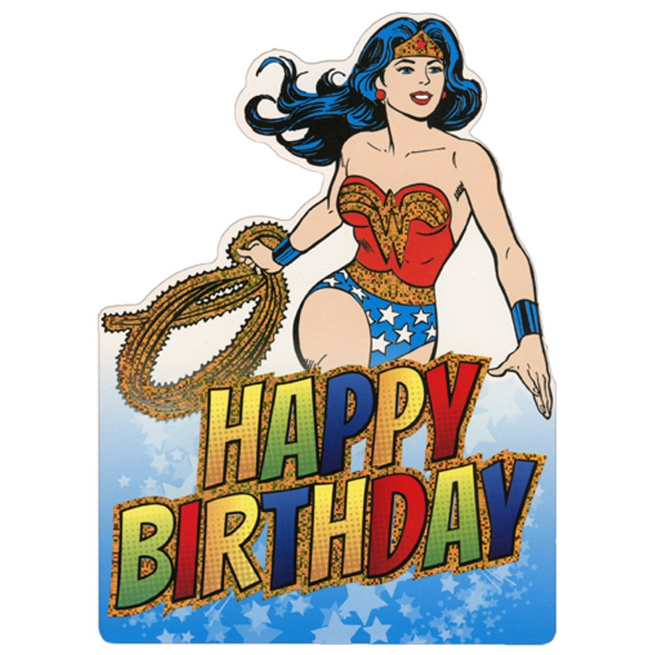 Wonder Woman Die Cut Foil Superhero Birthday Card For Girls ...