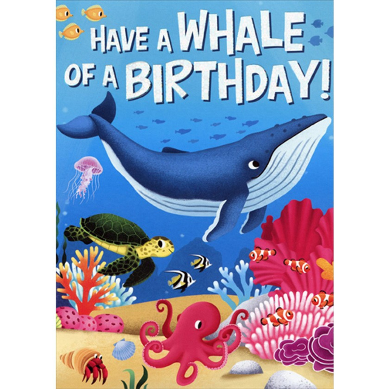 Whale, Turtle, Fish and Octopus at Ocean Floor Juvenile Birthday