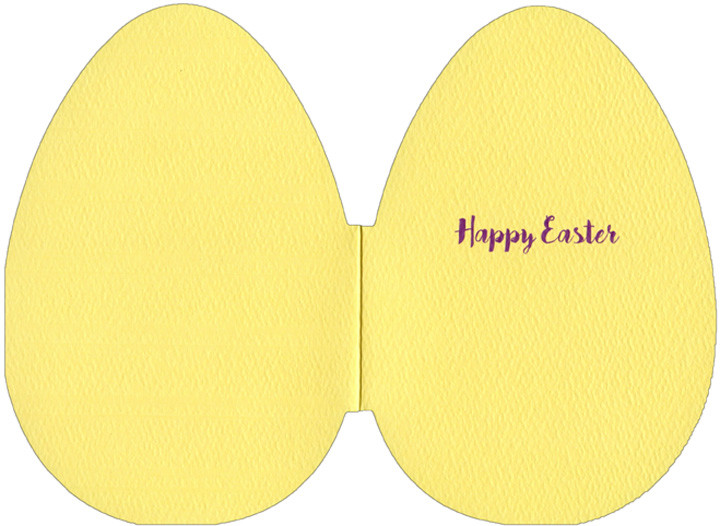 Die Cut Easter Egg with Watercolor Background Easter Card