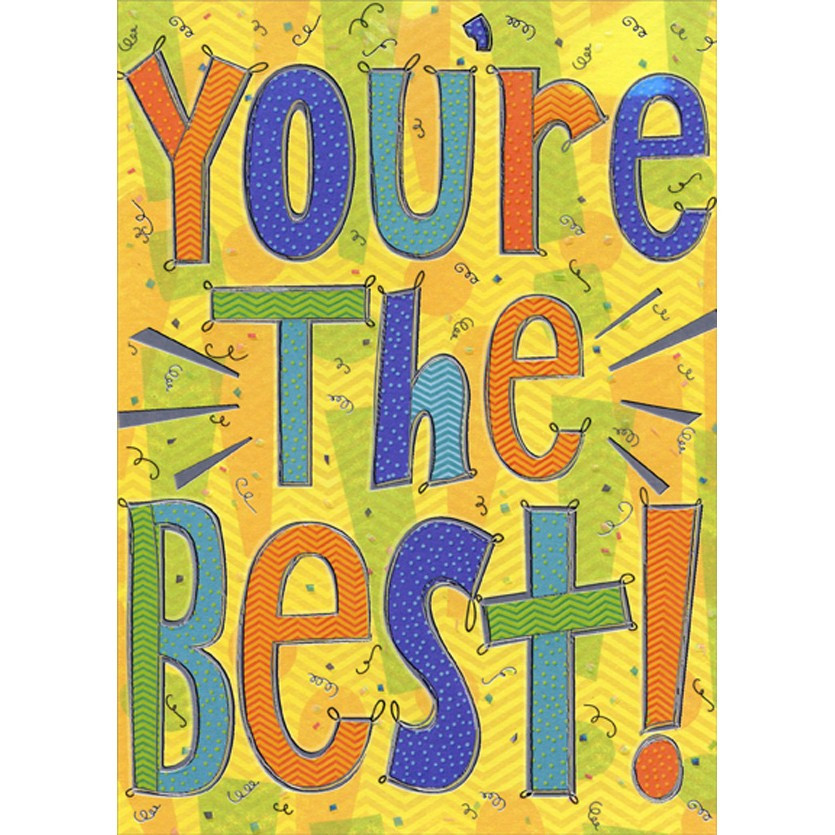 You're The Best Colorful Letters Father's Day Card | PaperCards.com