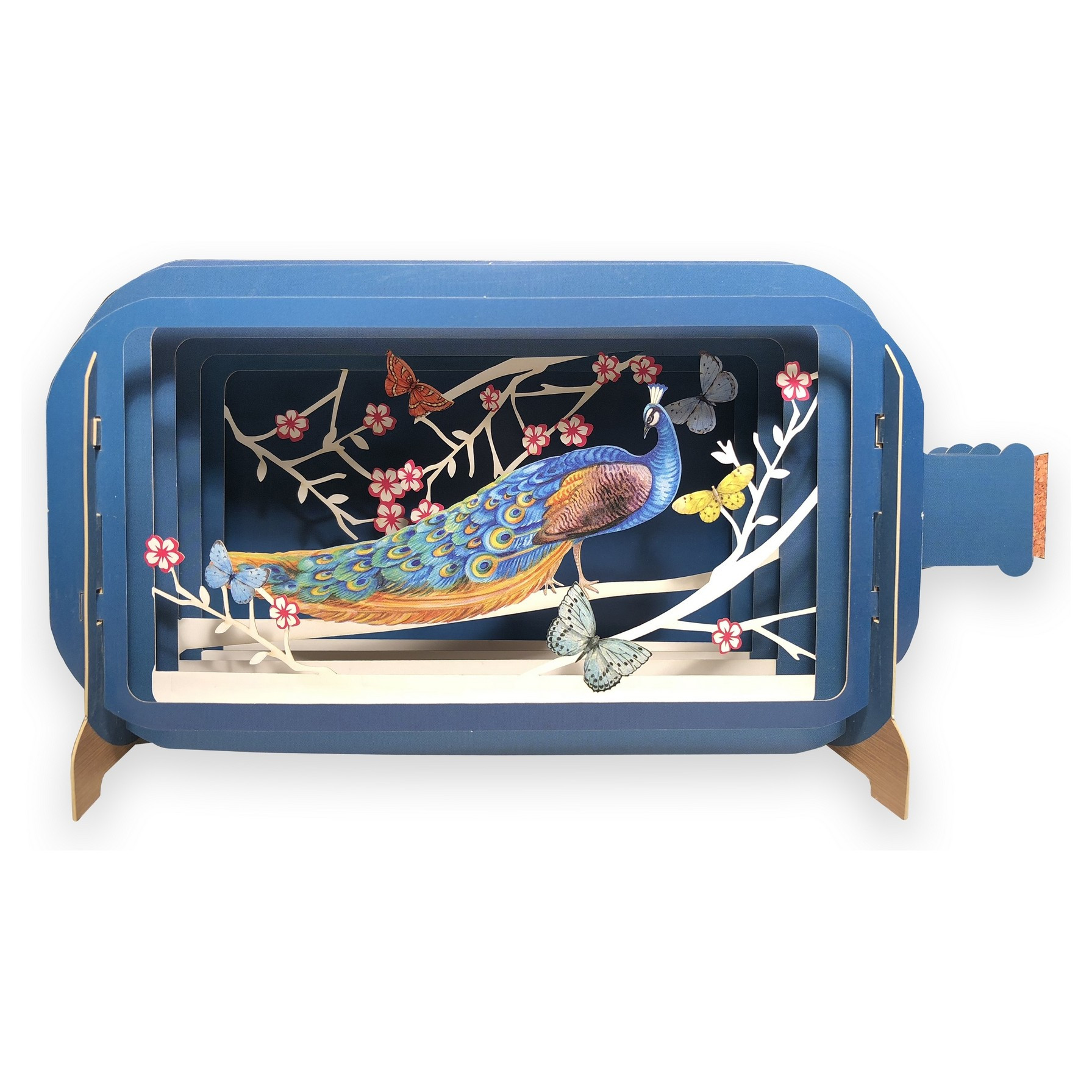 3D Pop-Up Grußkarte 'Message In A Bottle' | Handgefertigt, Mit Frau & Hund Design, 12.7x24.1 Cm