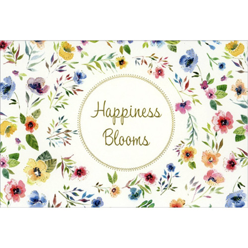 Dainty Flowers : Happiness Blooms Birthday Card: Happiness Blooms