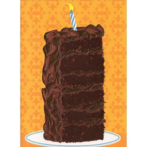 Tall Slice Of Cake APress Birthday Card