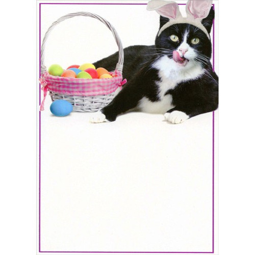 No Easter Bunny Funny Cat Easter Card