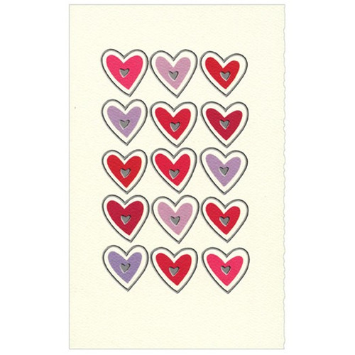 15 Hearts Scalloped Edge Premium Sweetest Day Card