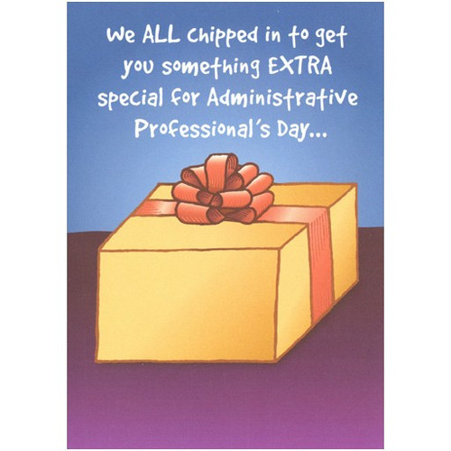 ADMINISTATIVE PROFESSIONAL'S DAY Typewriter Paper - Greeting Card W/  TRACKING