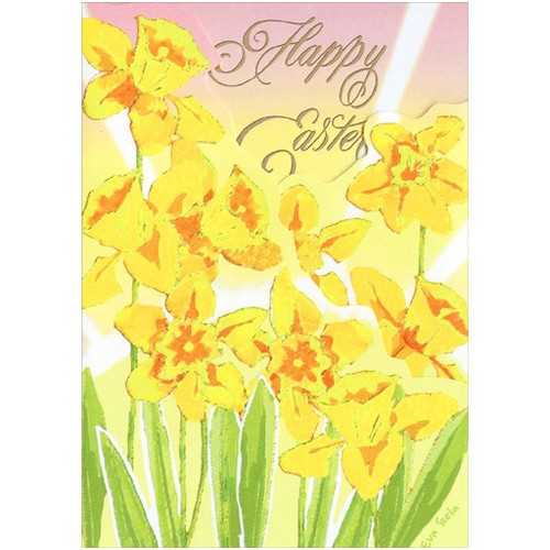 Happy Easter Floral Easter Card: Happy Easter