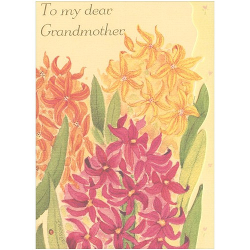 Grandmother Orchids Easter Card: To my dear Grandmother
