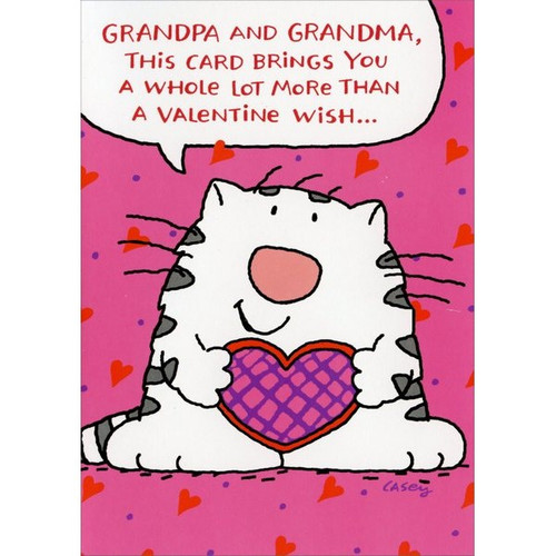 Lot of Love Valentine's Day Card for Grandma and Grandpa: Grandpa and Grandma, This card brings you a whole lot more than a Valentine's wish..