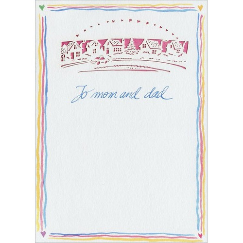 Little Houses Valentine's Day Card for Mom and Dad: To Mom and Dad