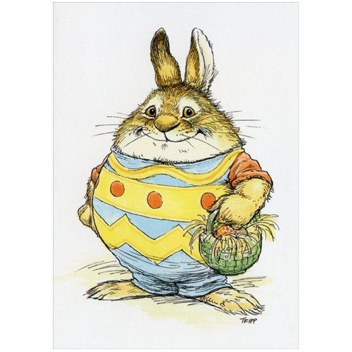 Bunny Dressed as Egg Easter Card
