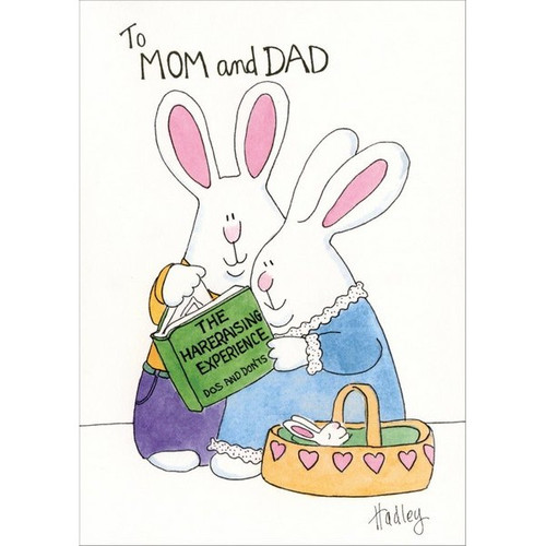 Off Spring Funny / Humorous Easter Card for Mom and Dad: To MOM and DAD  (The Hareraising Experience Do's and Don'ts)