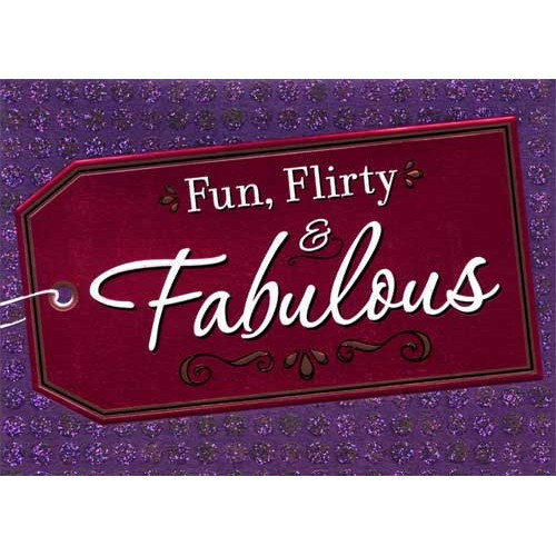 Fashion Tag A*Press Birthday Card: Fun, Flirty & Fabulous