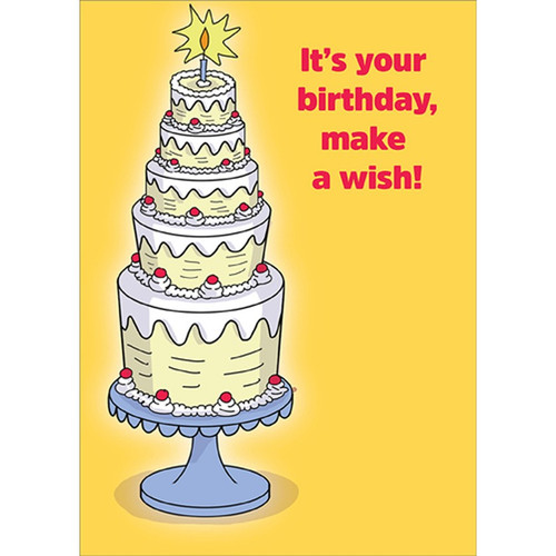 Make A Wish : President Disappears Funny / Humorous Political Birthday Card: It's your birthday, make a wish!