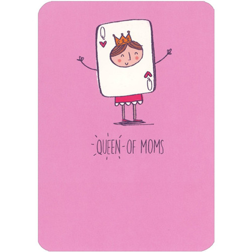 Queen of Moms Playing Card Humorous : Funny Mother's Day Card for Mom: Queen Of Moms