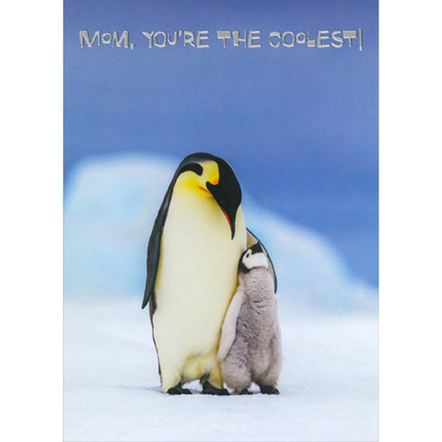 You're The Coolest : Pengiun and Chick Mother's Day Card for Mom: Mom, you're the coolest!