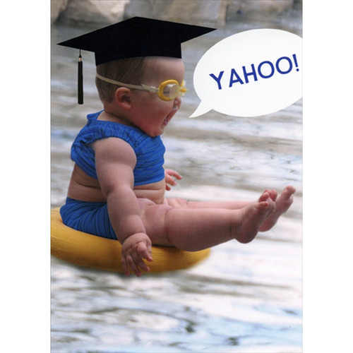 Bubba Baby Riding Inner Tube Humorous : Funny Graduation Congratulations Card: Yahoo!