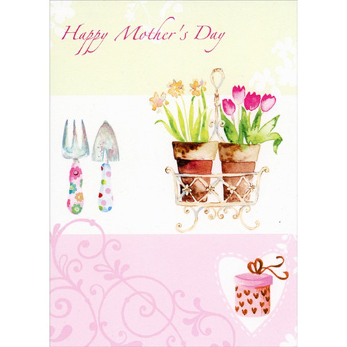 Gardening Tools and Flower Pots Mother's Day Card: Happy Mother’s Day