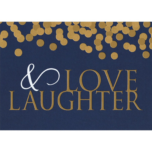 Love Laughter Wedding / Marriage Anniversary Congratulations Card: Love & Laughter