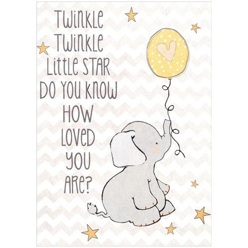 Twinkle Twinkle Juvenile Kids Birthday Card: Twinkle twinkle little star do you know how loved you are?