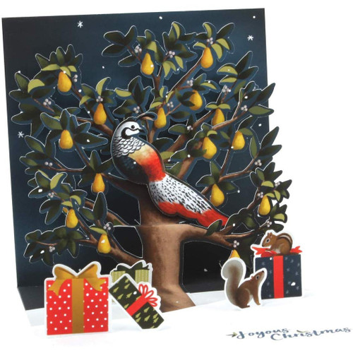 Partridge in a Pear Tree Pop Up Christmas Card
