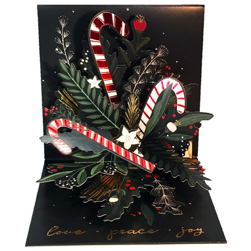 Candy Cane Bouquet Pop-Up Christmas Card