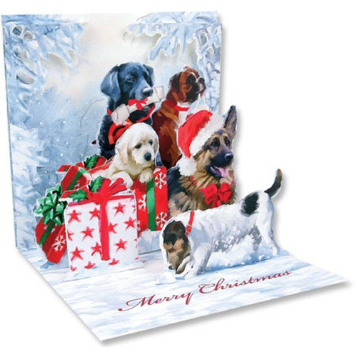 Christmas Dogs Pop-Up Christmas Card
