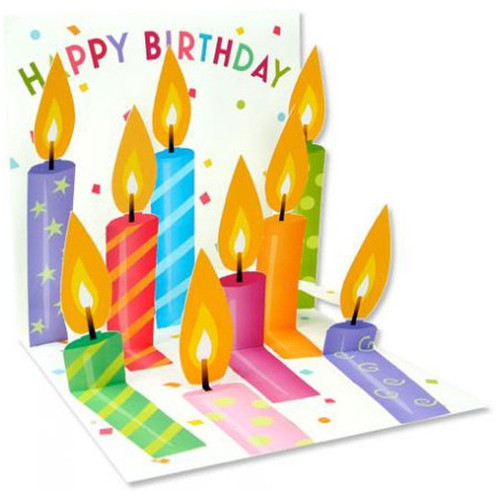 Birthday Candles Pop-Up Birthday Card