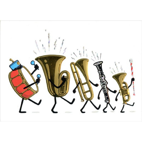 Instrument Marching Band Funny A-Press Birthday Card