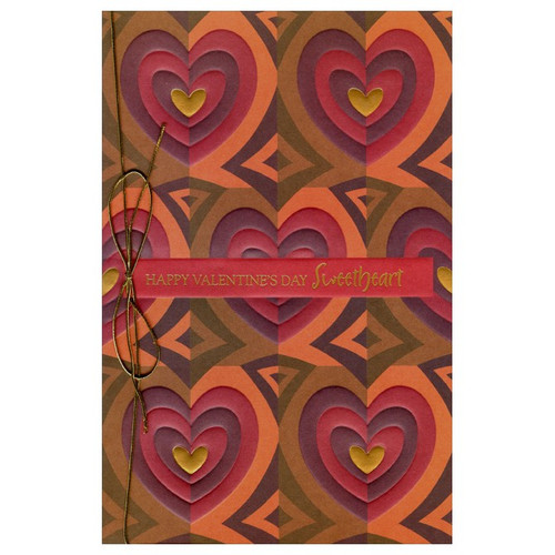 Earthtone Hearts: Sweetheart Valentine's Day Card: Happy Valentine's Day Sweetheart